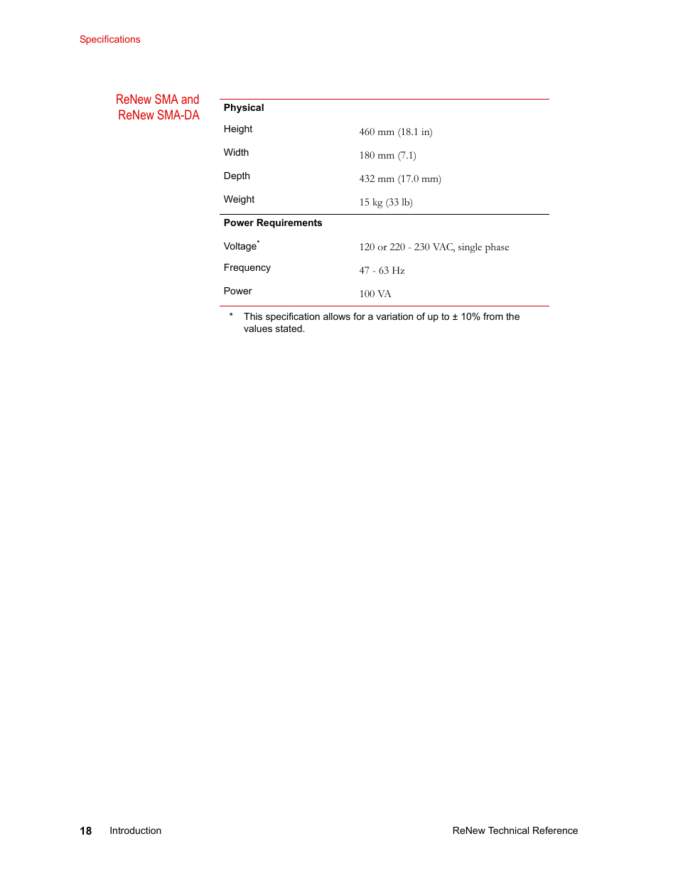 Renew sma and renew sma-da | MTS ReNew Technical Reference User Manual | Page 18 / 50