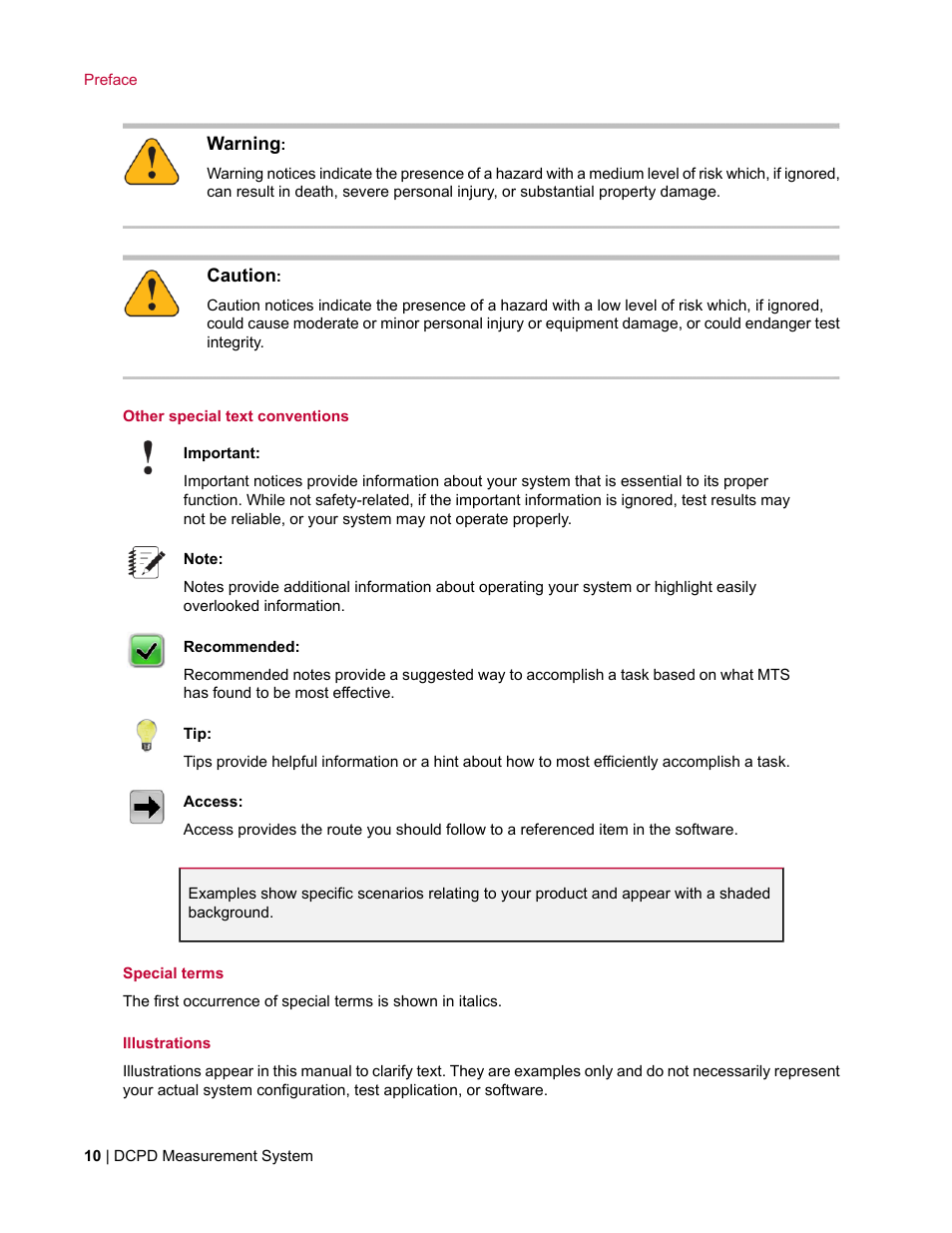 MTS DCPD Measurement System User Manual | Page 10 / 46