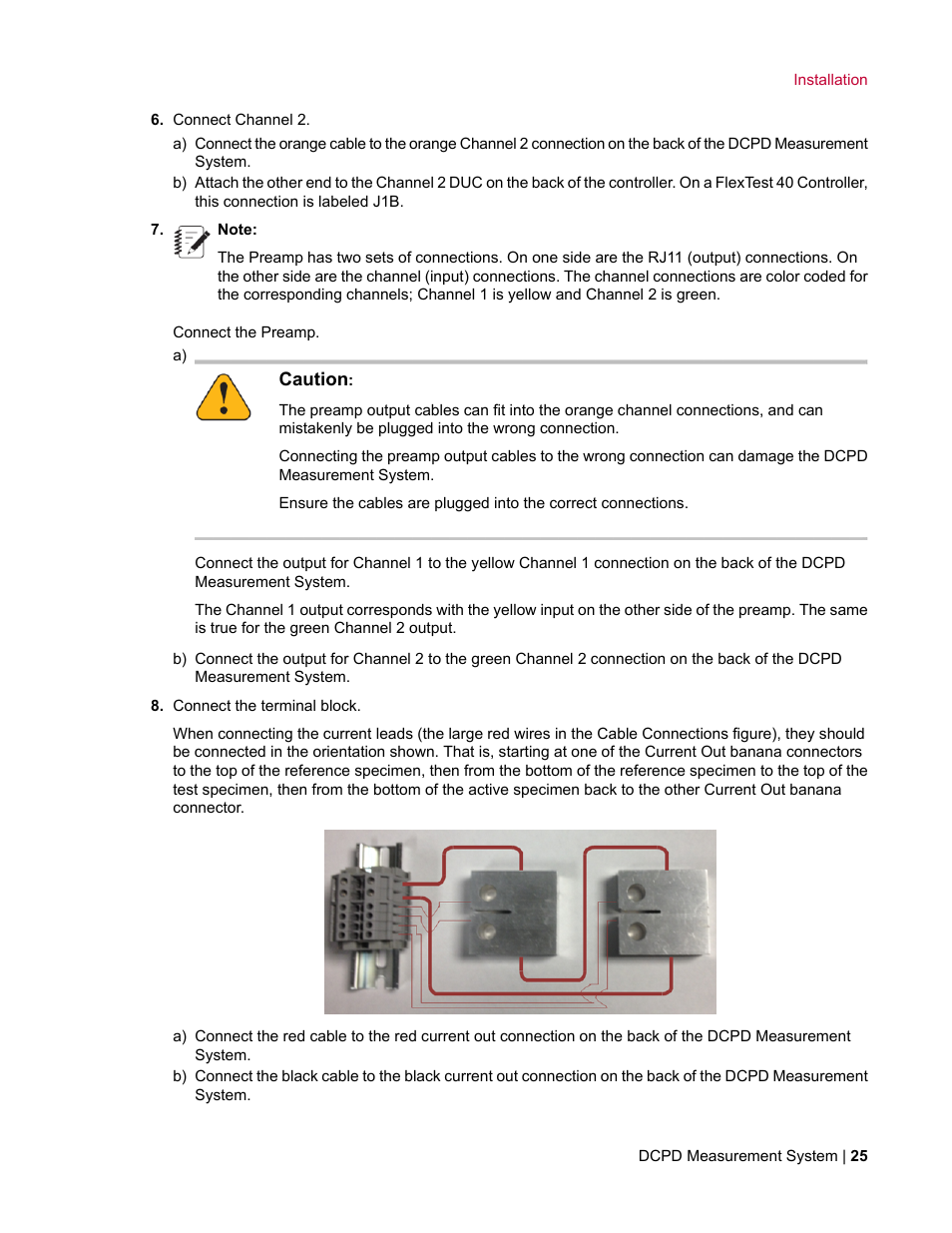 MTS DCPD Measurement System User Manual | Page 25 / 46