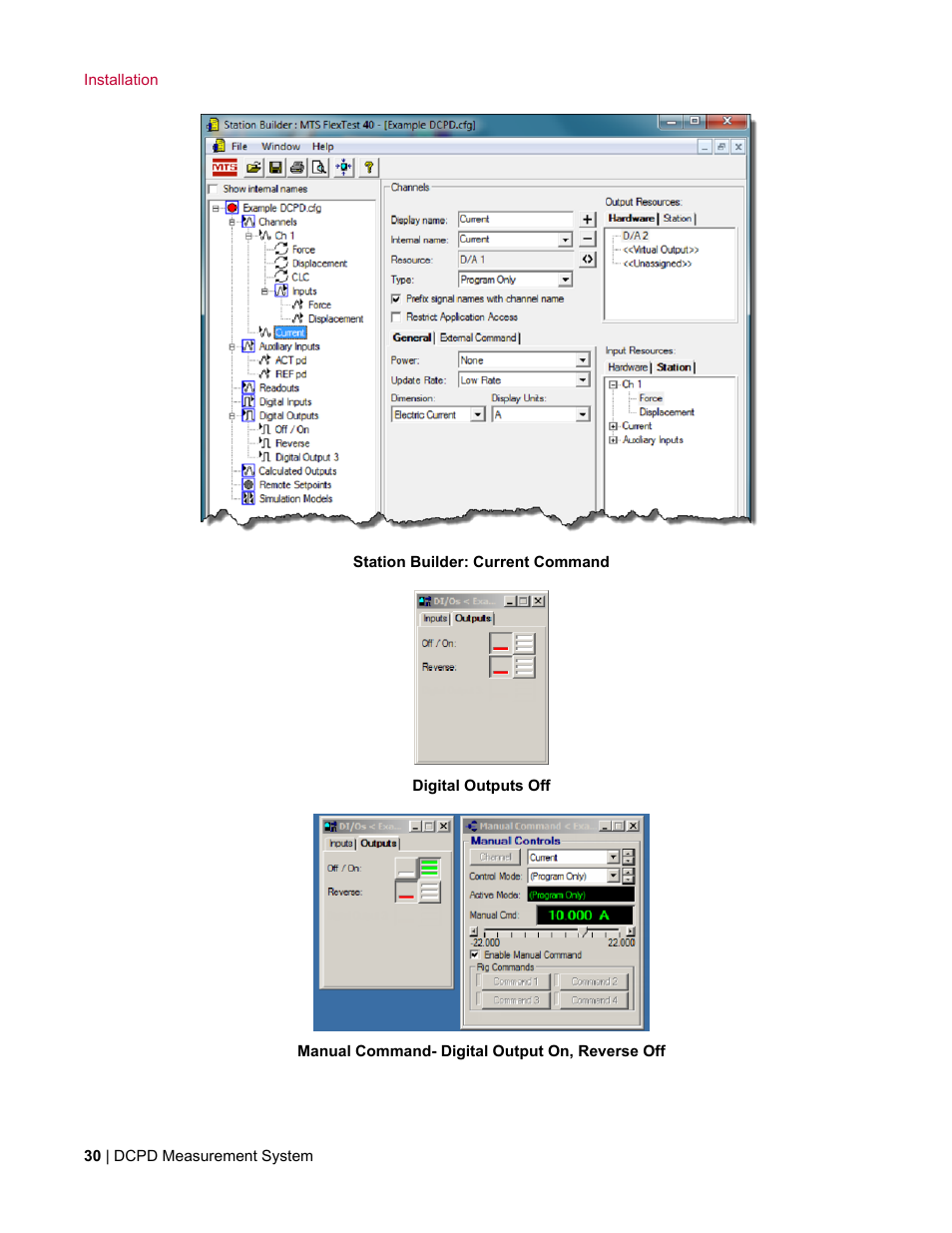 MTS DCPD Measurement System User Manual | Page 30 / 46