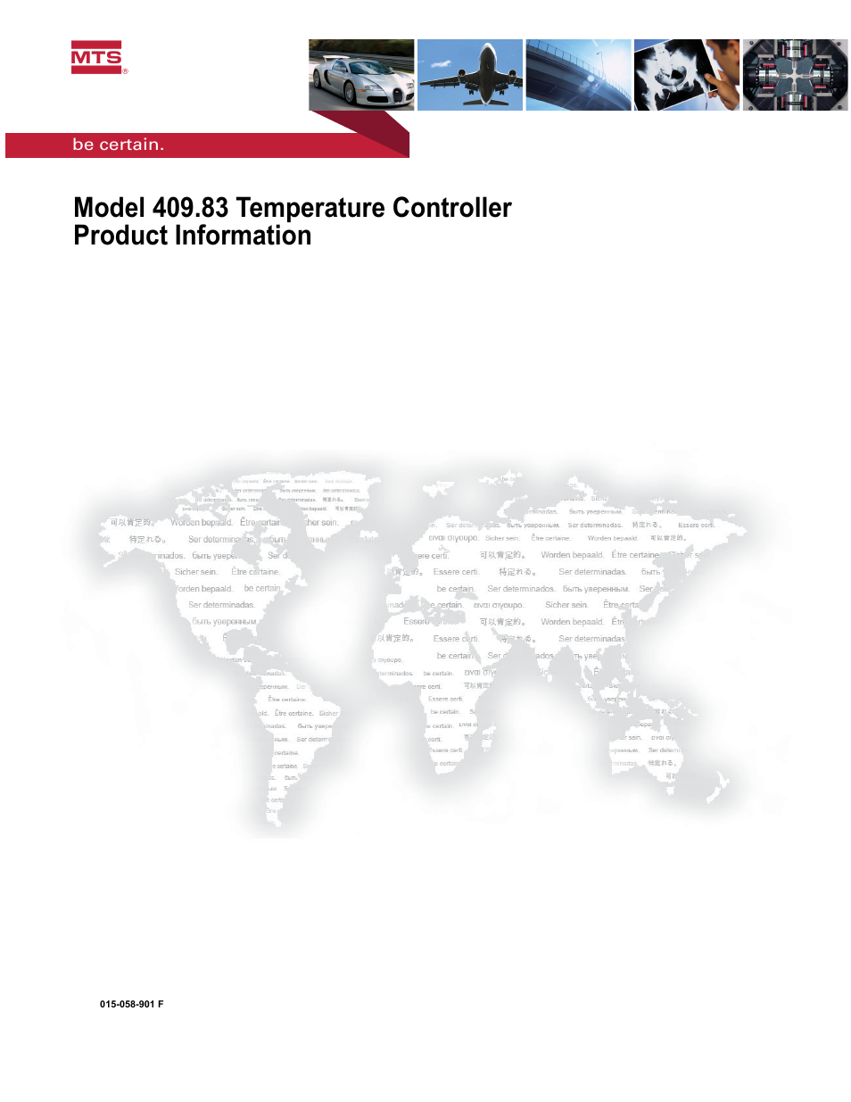 MTS Model 409.83 Temperature Controller User Manual | 40 pages