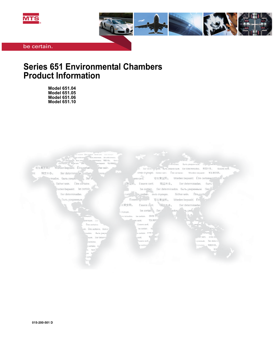 MTS Series 651 Environmental Chambers User Manual | 30 pages