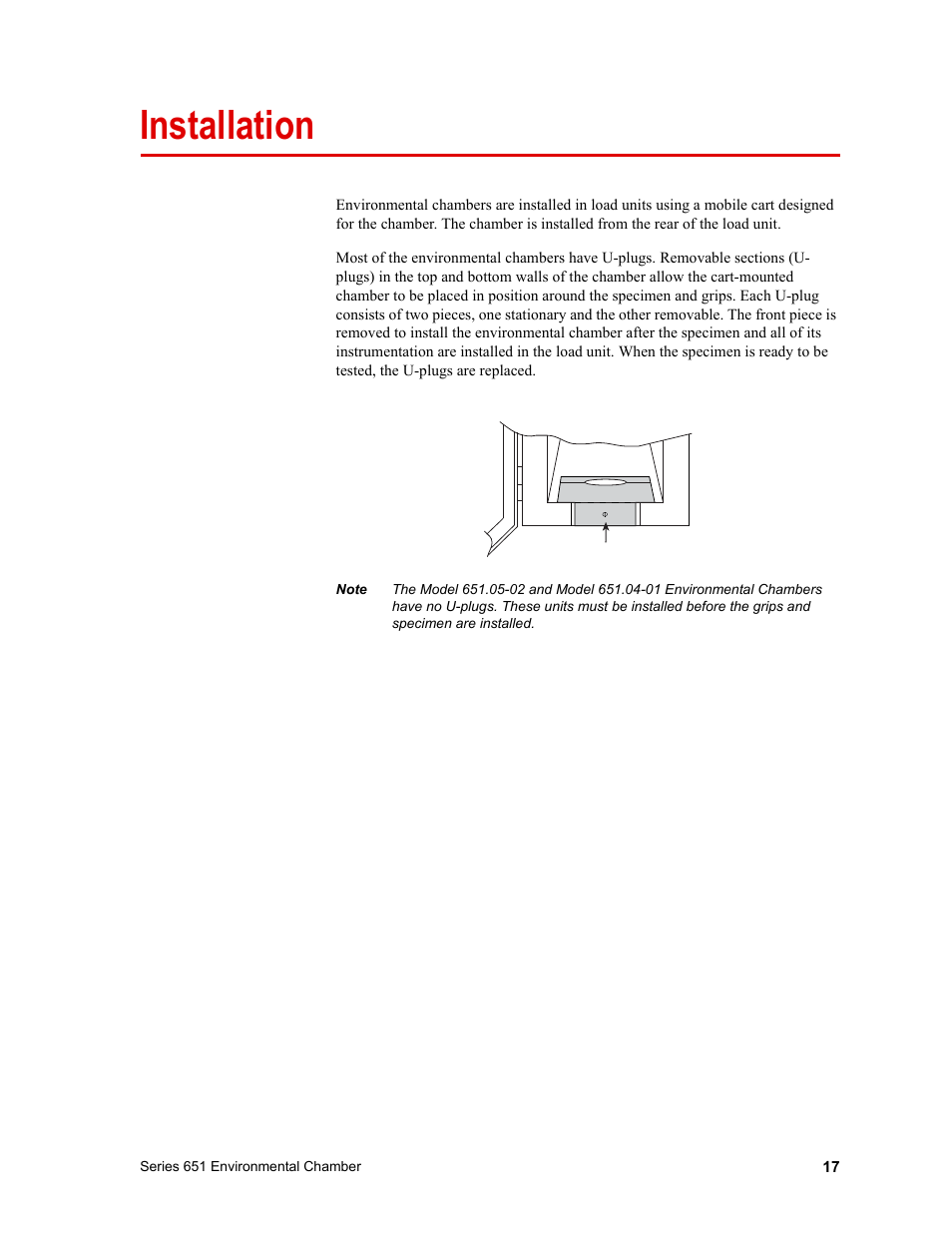 Installation, Installation 17 | MTS Series 651 Environmental Chambers User Manual | Page 17 / 30