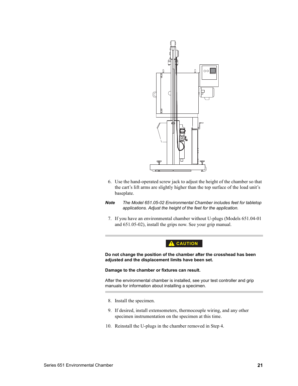 MTS Series 651 Environmental Chambers User Manual | Page 21 / 30