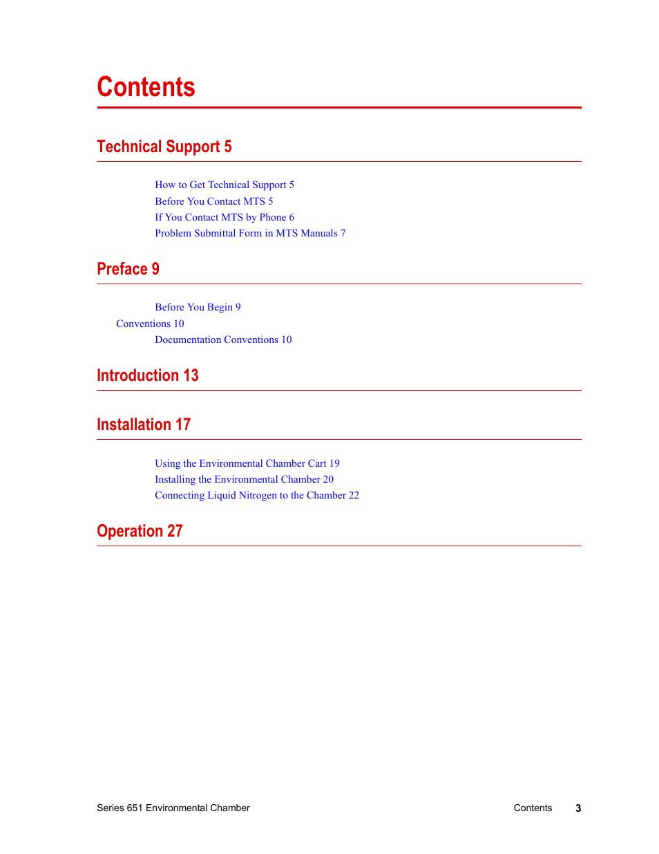 MTS Series 651 Environmental Chambers User Manual | Page 3 / 30