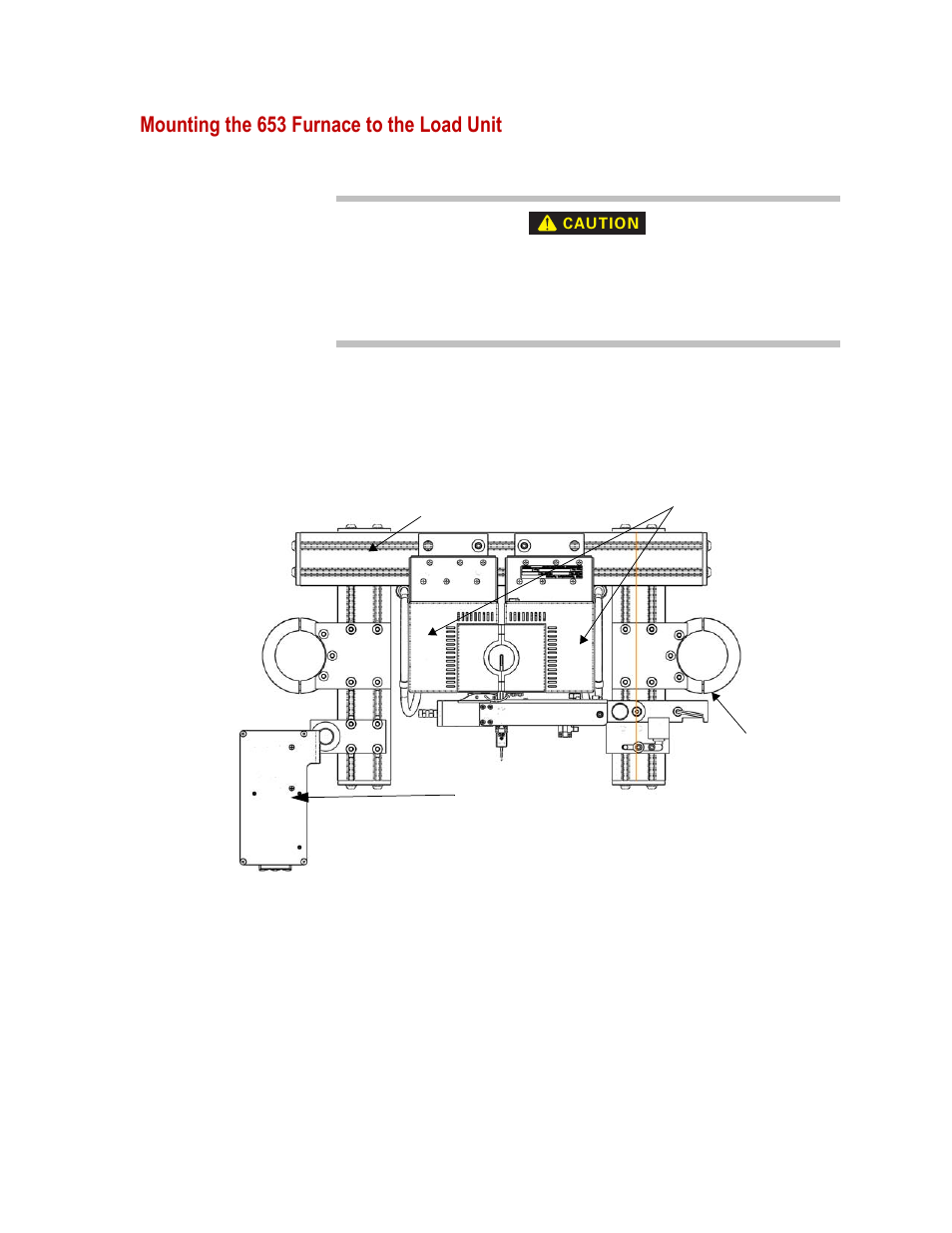 Mounting the 653 furnace to the load unit, Mounting the 653 furnace to the load unit 25 | MTS Series 653 High-Temperature Furnaces User Manual | Page 25 / 38