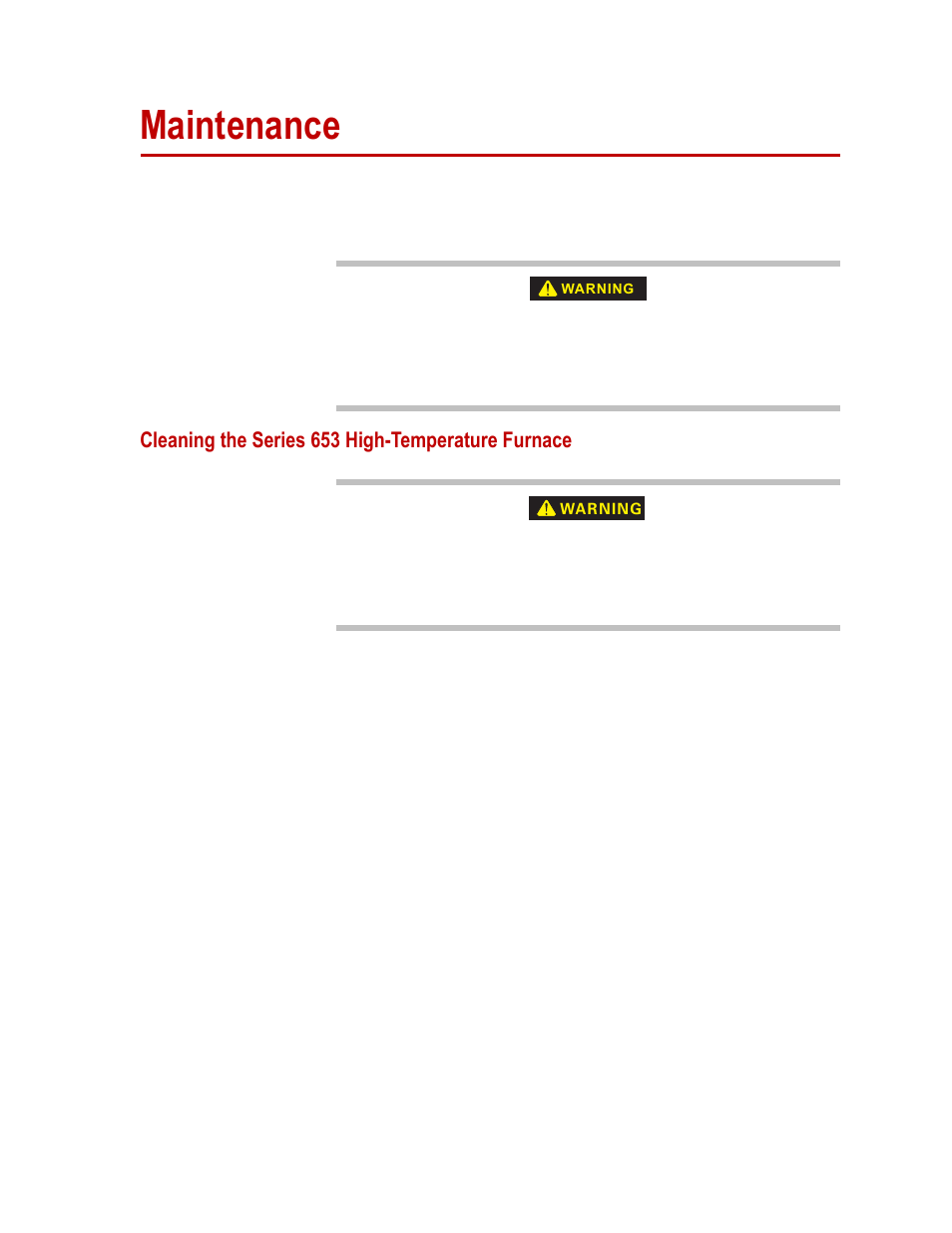 Maintenance, Cleaning the series 653 high-temperature furnace, Maintenance 35 | MTS Series 653 High-Temperature Furnaces User Manual | Page 35 / 38