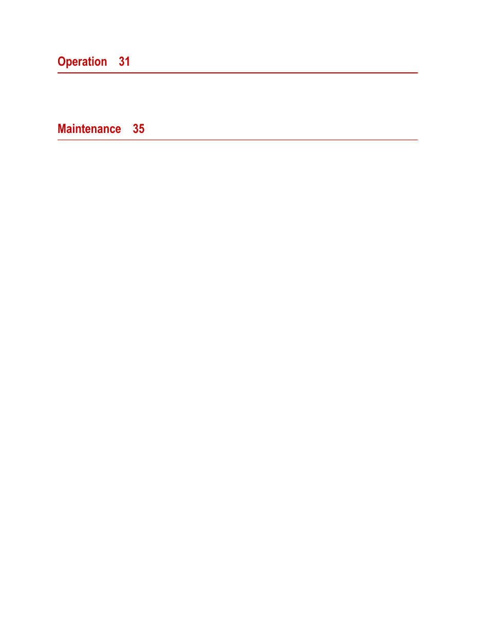 Operation 31, Maintenance 35 | MTS Series 653 High-Temperature Furnaces User Manual | Page 4 / 38