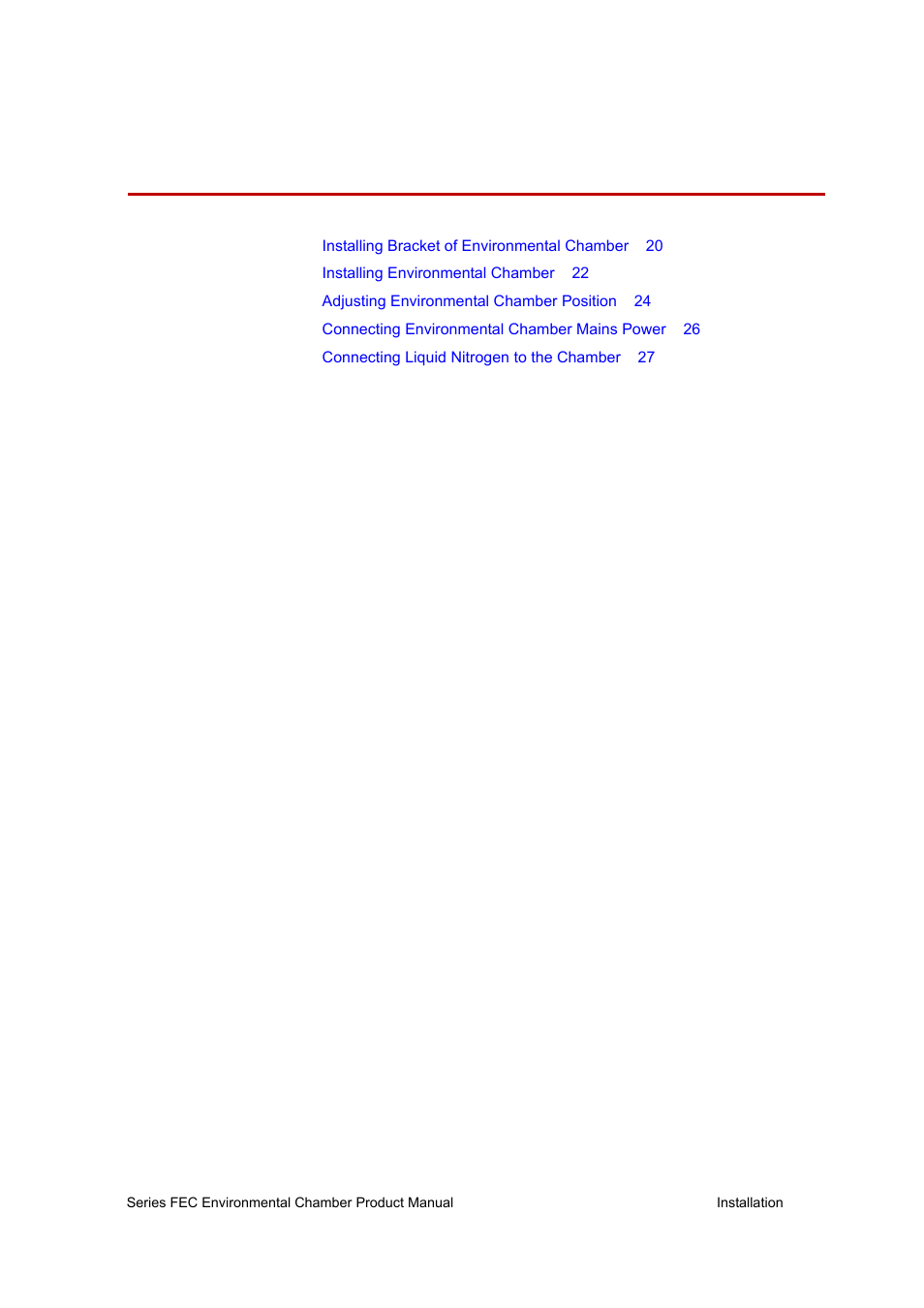 Installation, Installation 19 | MTS Series FEC Environmental Chamber User Manual | Page 19 / 48
