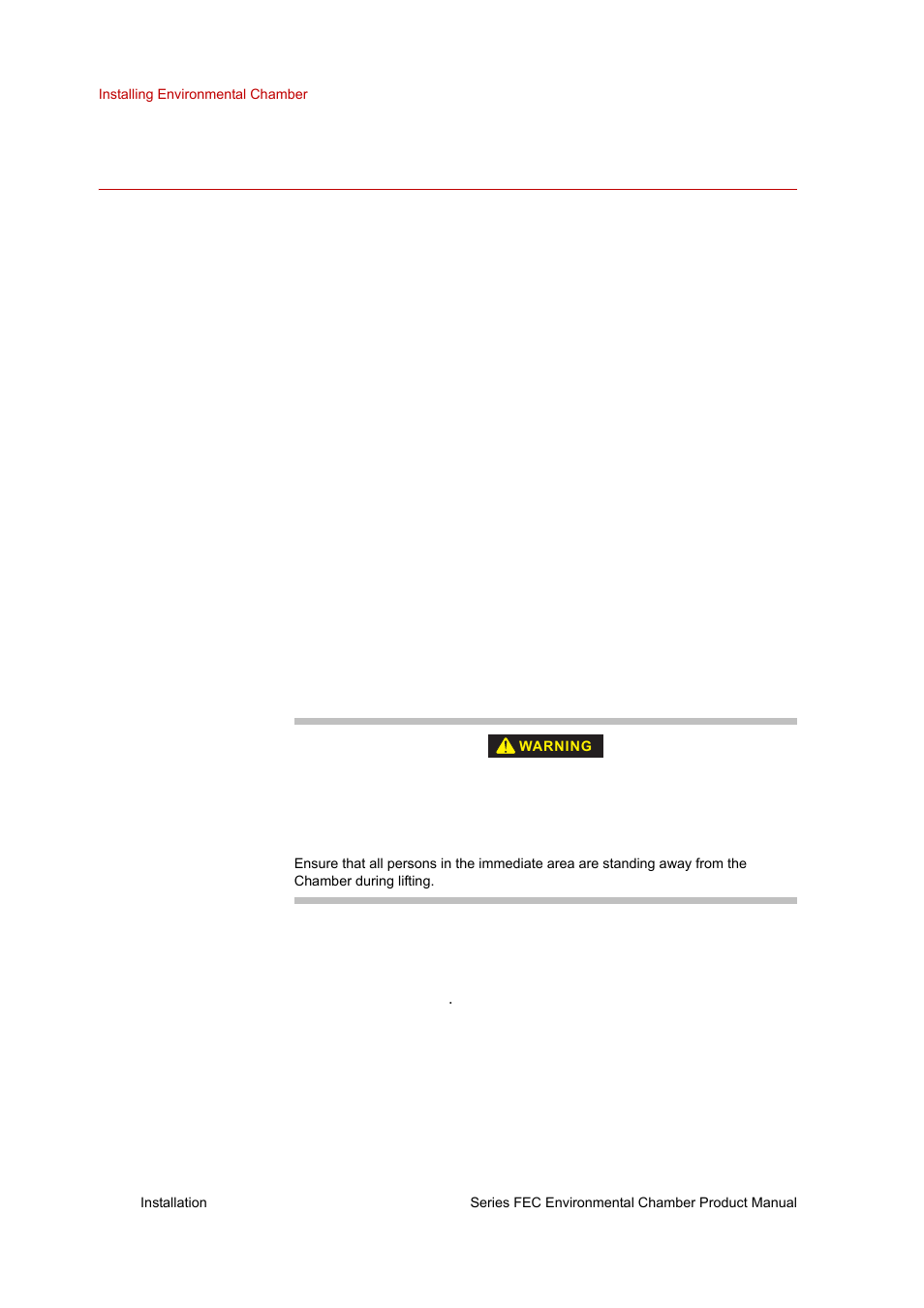 Installing environmental chamber, Installing environmental chamber 22 | MTS Series FEC Environmental Chamber User Manual | Page 22 / 48