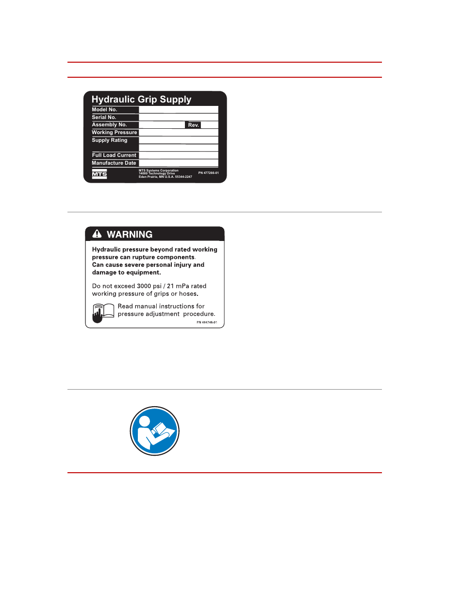 Hydraulic grip supply | MTS Series 685 Hydraulic Grip Supply User Manual | Page 24 / 48