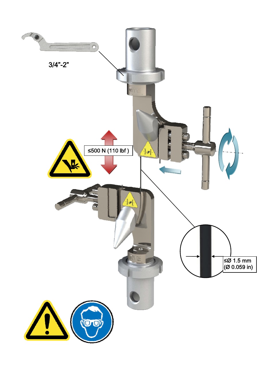 MTS Grip-Manual Bollard-500 N User Manual | Page 2 / 2