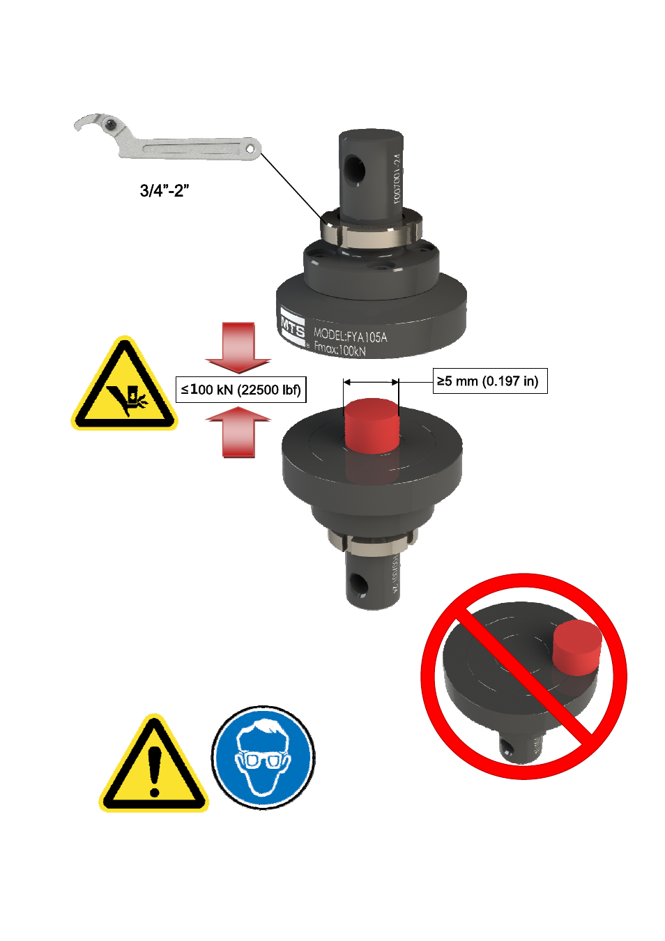 MTS Compression Platen-100 kN-100mm User Manual | Page 2 / 2