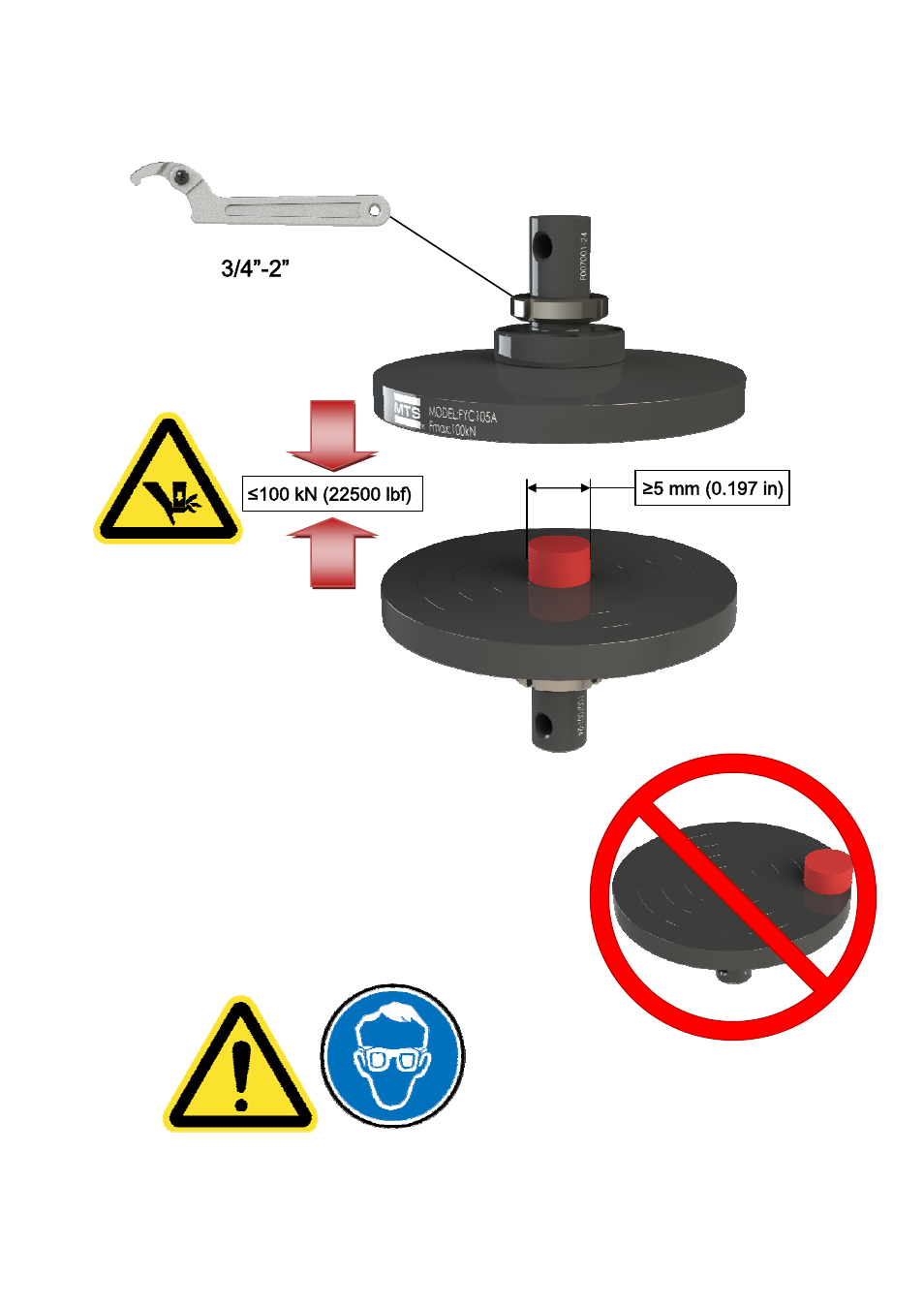 MTS Compression Platen-100 kN-200mm User Manual | Page 2 / 2