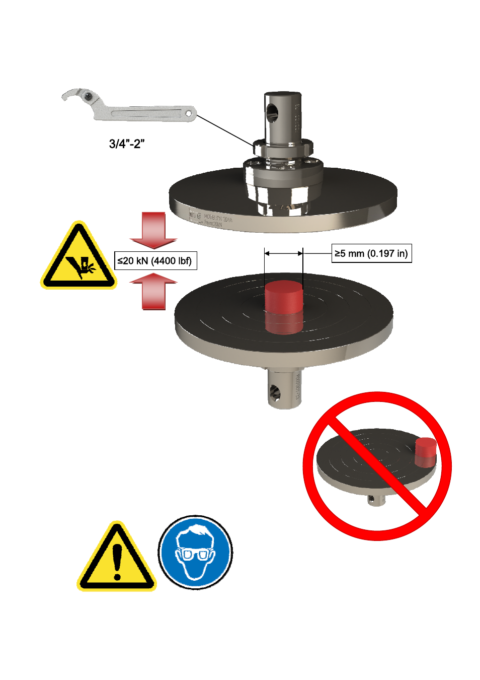 MTS Compression Platen-20 kN-200mm User Manual | Page 2 / 2