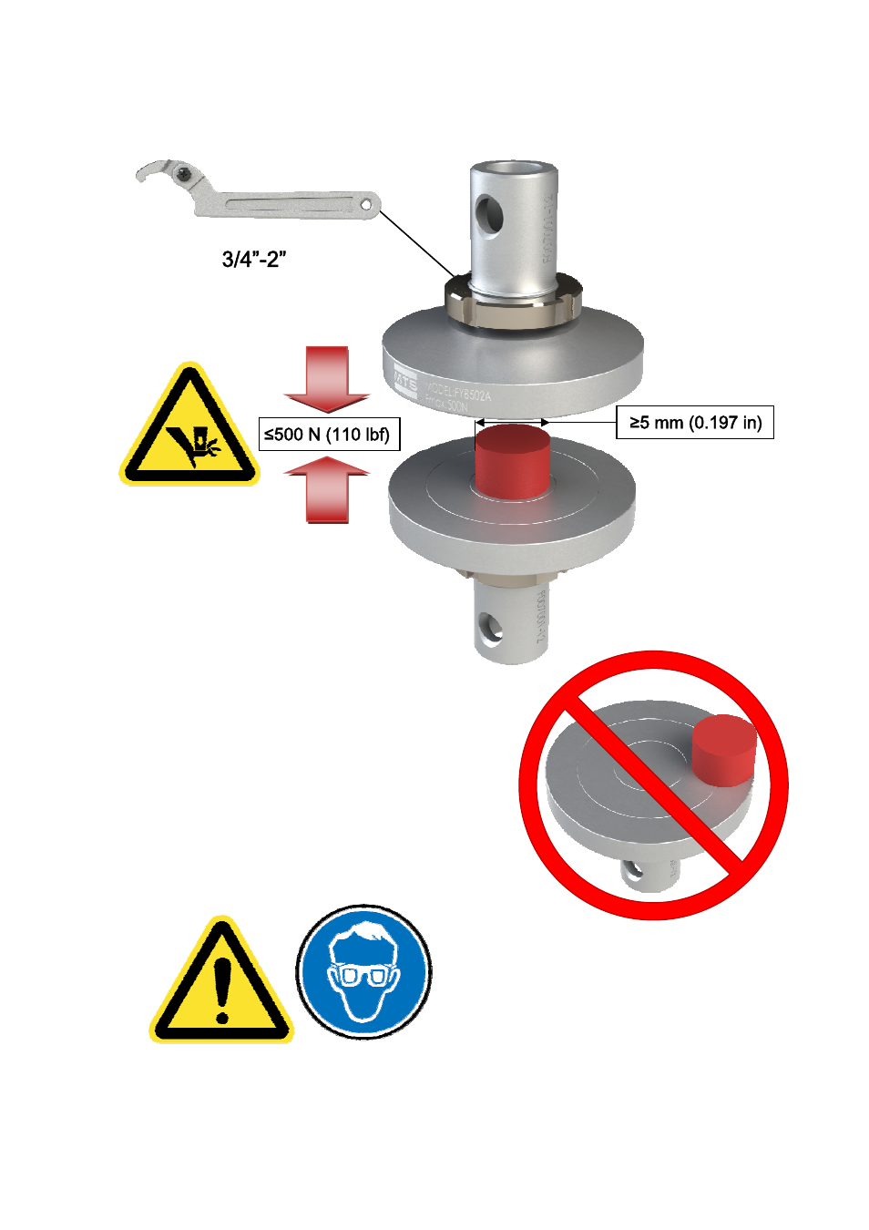 MTS Compression Platen-500 N FYB502A User Manual | Page 2 / 2