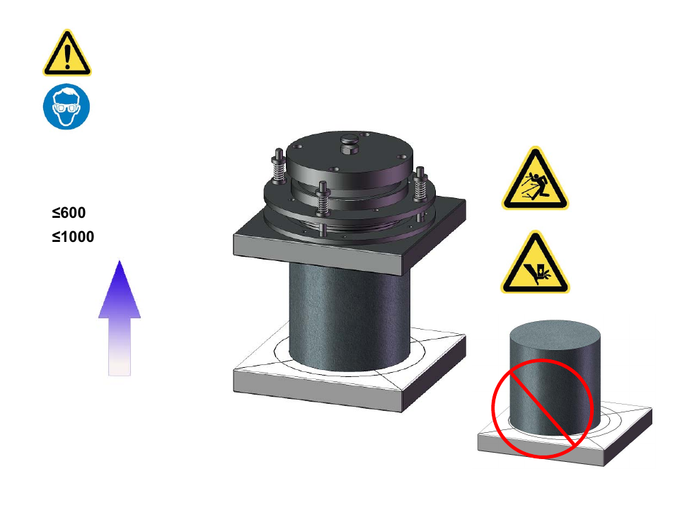 600 kn, F-jyh605a1, 1000 kn | F-jyh106a1 | MTS Compression Platen – Upper Spherically Seated-1000 kN User Manual | Page 2 / 2