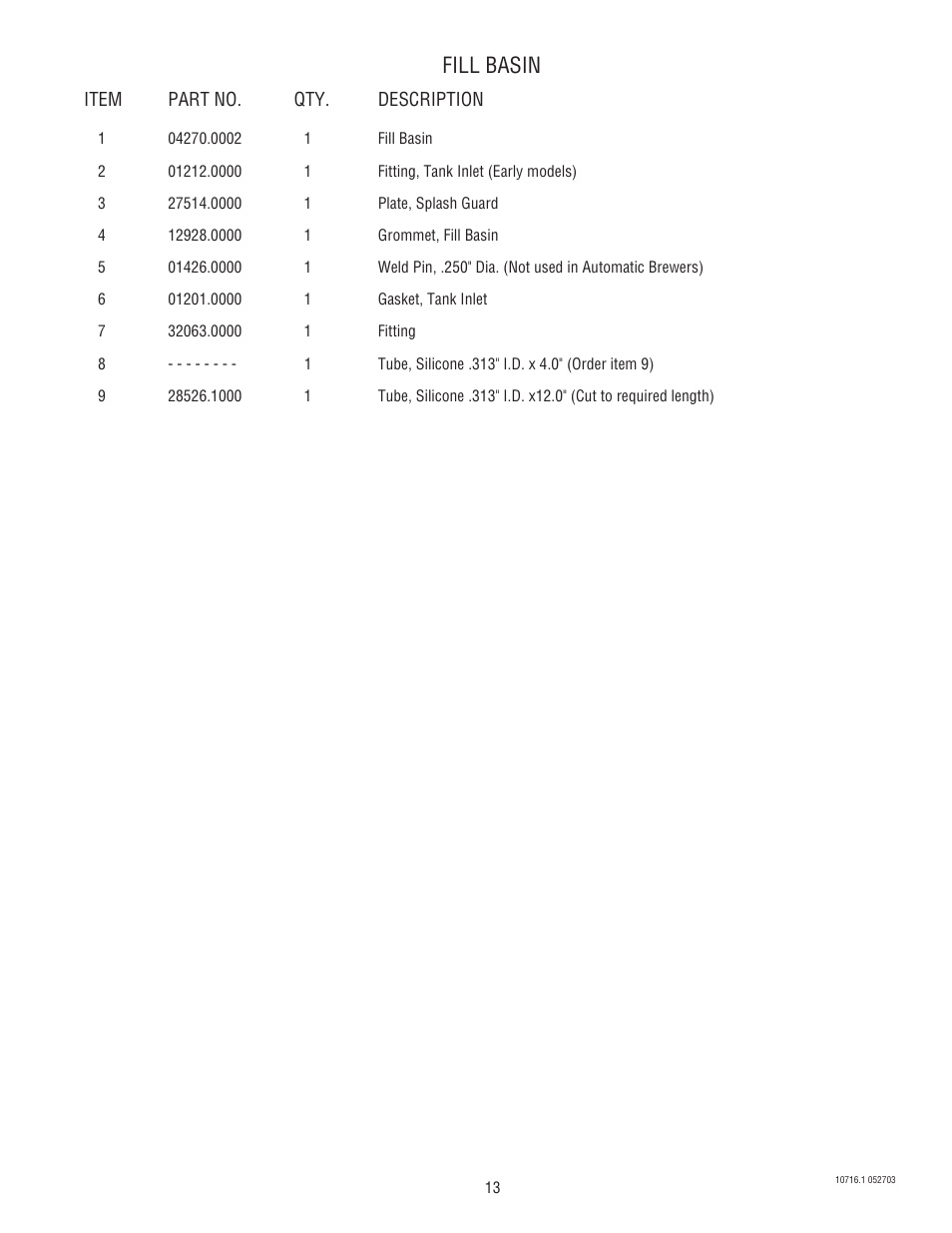 Fill basin | Bunn CWTA-APS  EN User Manual | Page 13 / 32