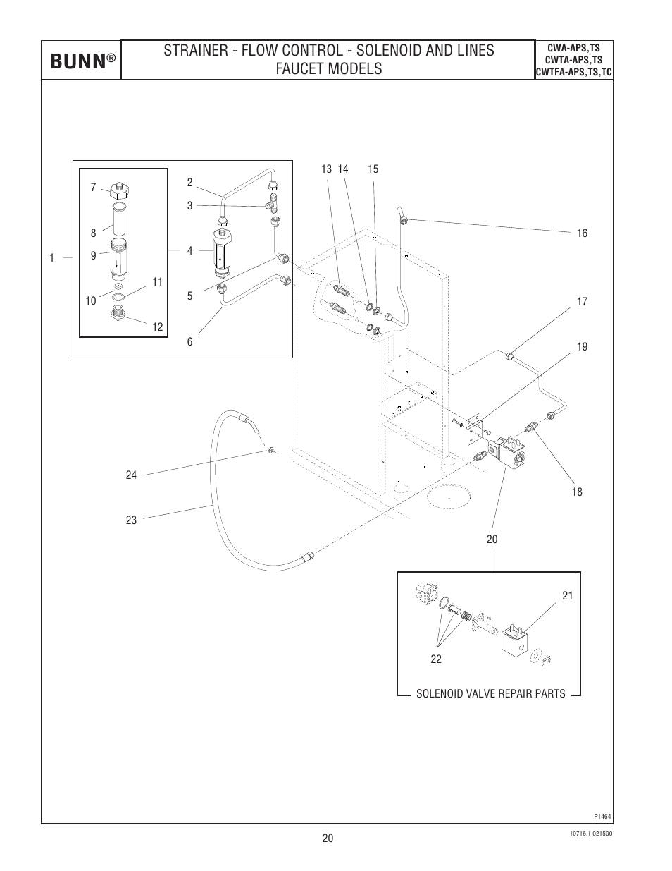 Bunn | Bunn CWTA-APS  EN User Manual | Page 20 / 32