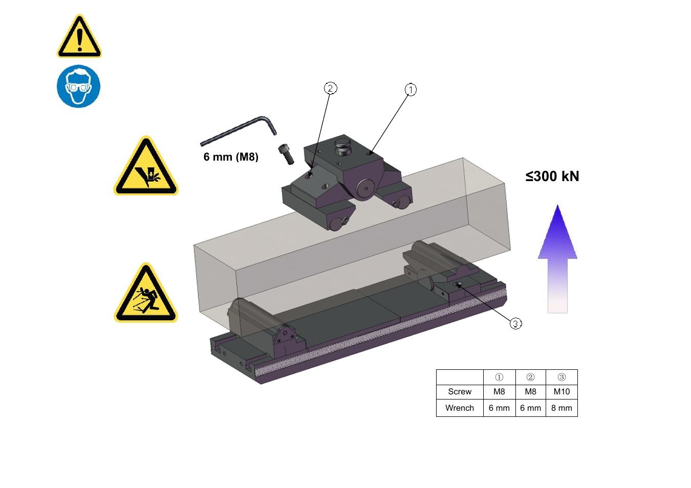 300 kn, 6 mm (m8) | MTS Flexural Fixture for Concrete-300 kN User Manual | Page 2 / 2