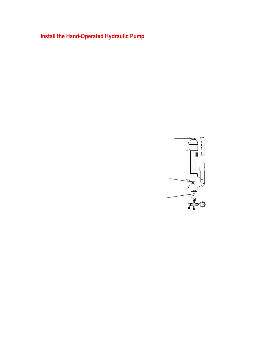 Install the hand-operated hydraulic pump, Install the hand-operated hydraulic pump 25 | MTS Model 680-01 High-Temperature Grips User Manual | Page 25 / 44