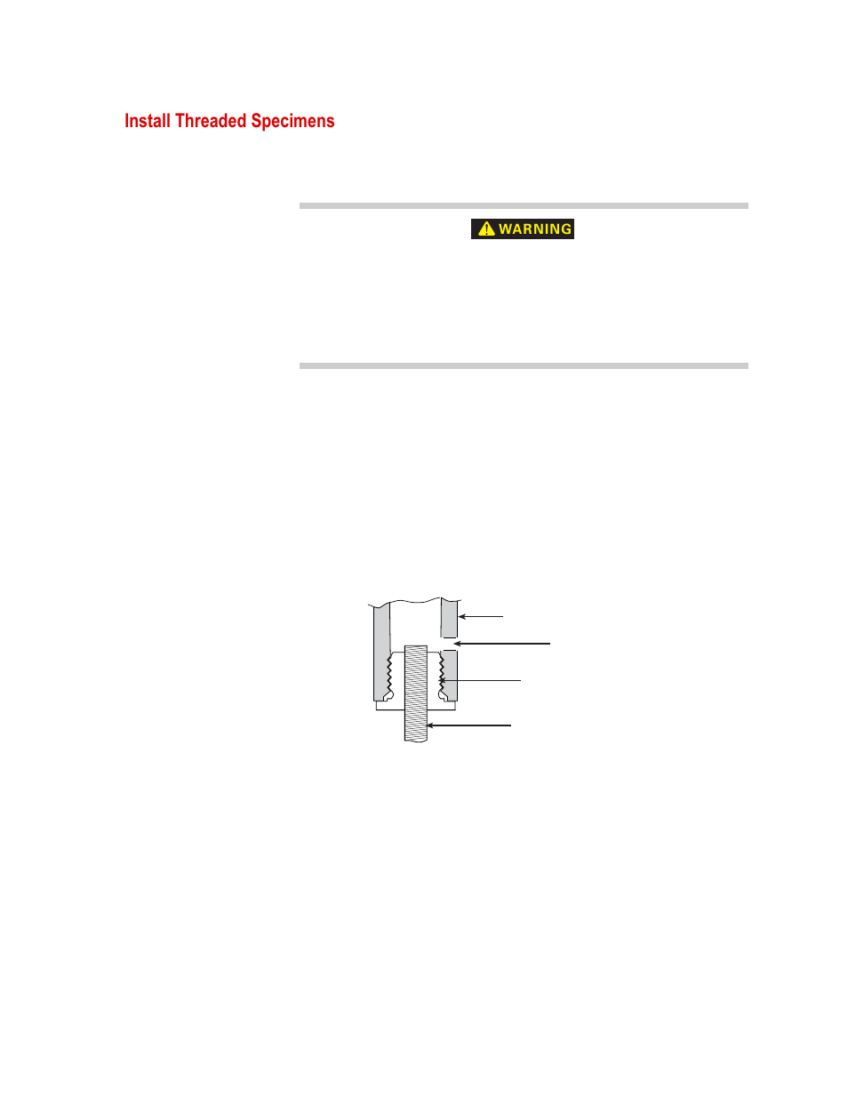 Install threaded specimens, Install threaded specimens 35 | MTS Model 680-01 High-Temperature Grips User Manual | Page 35 / 44