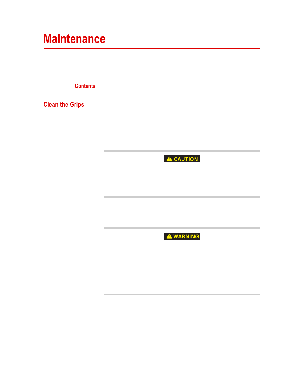 Maintenance, Clean the grips, Maintenance 41 | Clean the grips 41 | MTS Model 680-01 High-Temperature Grips User Manual | Page 41 / 44