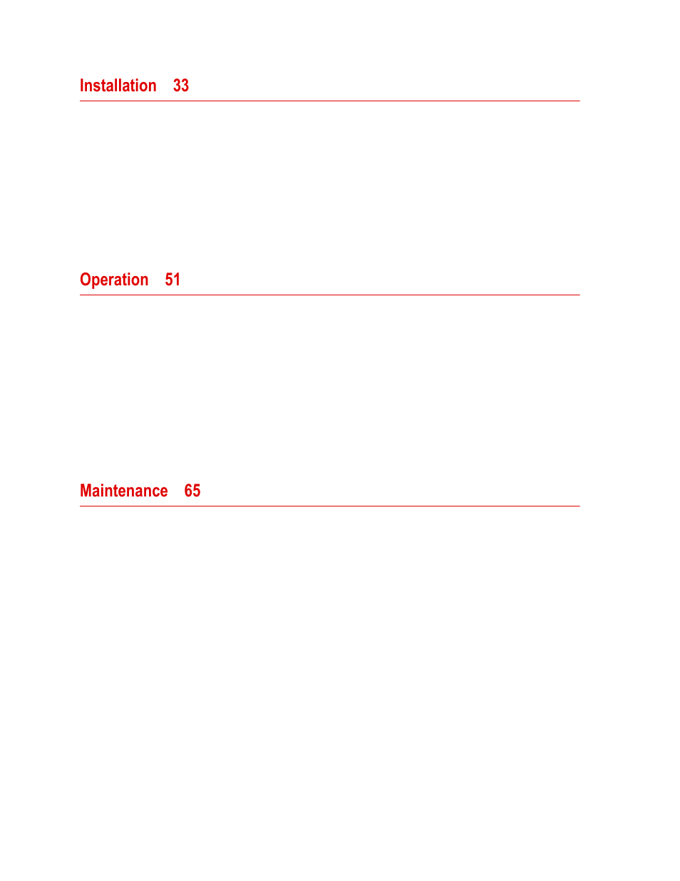 Installation 33, Operation 51, Maintenance 65 | MTS Series 646 Hydraulic Collet Grips User Manual | Page 4 / 68