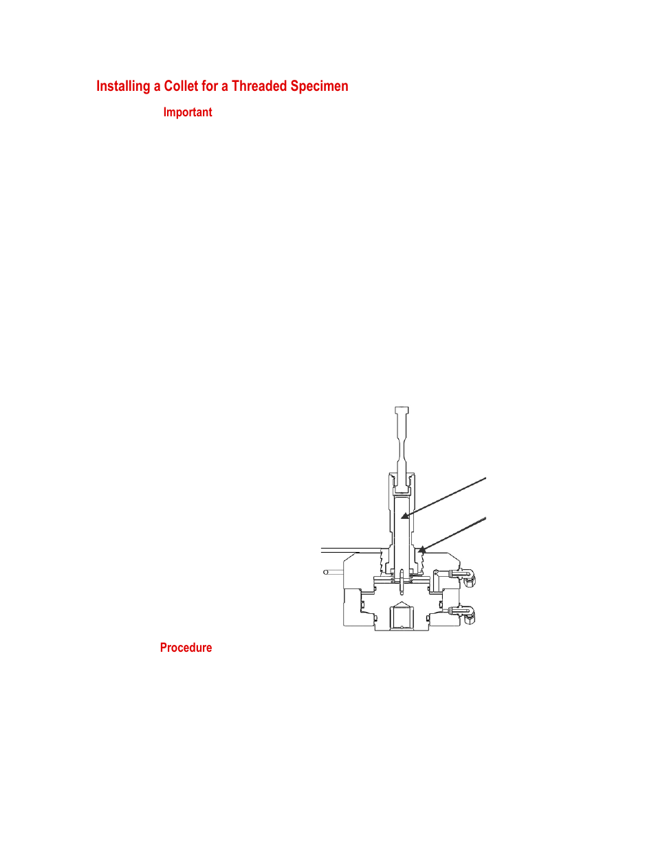 Installing a collet for a threaded specimen, Installing a collet for a threaded specimen 57 | MTS Series 646 Hydraulic Collet Grips User Manual | Page 57 / 68