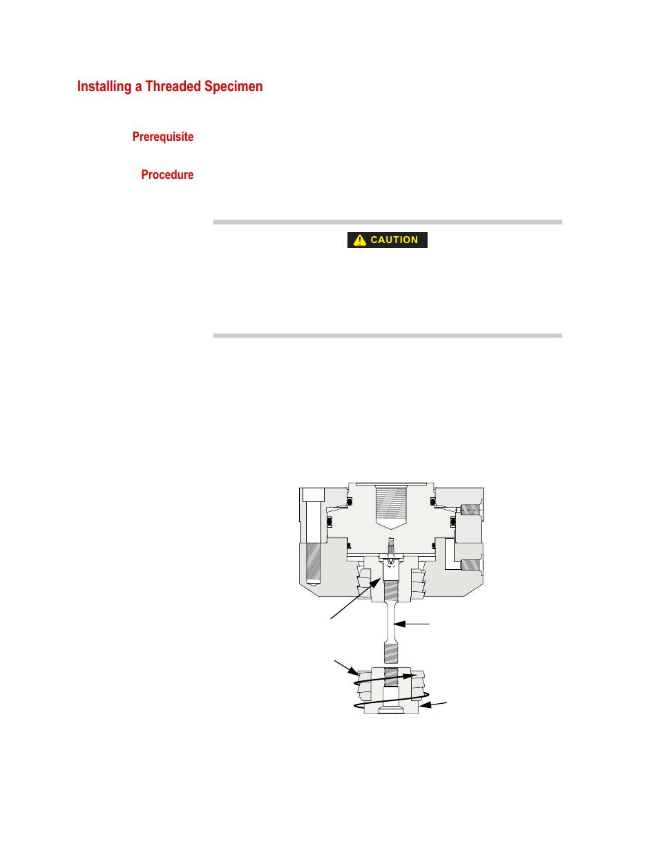 Installing a threaded specimen, Installing a threaded specimen 60 | MTS Series 646 Hydraulic Collet Grips User Manual | Page 60 / 68
