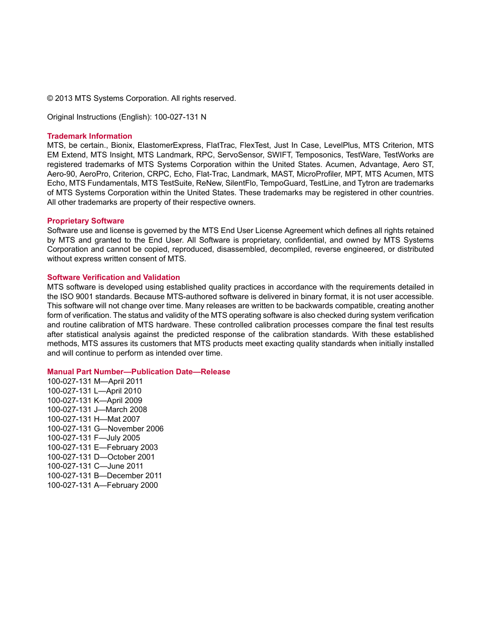 MTS Series 647 Hydraulic Wedge Grips User Manual | Page 2 / 96