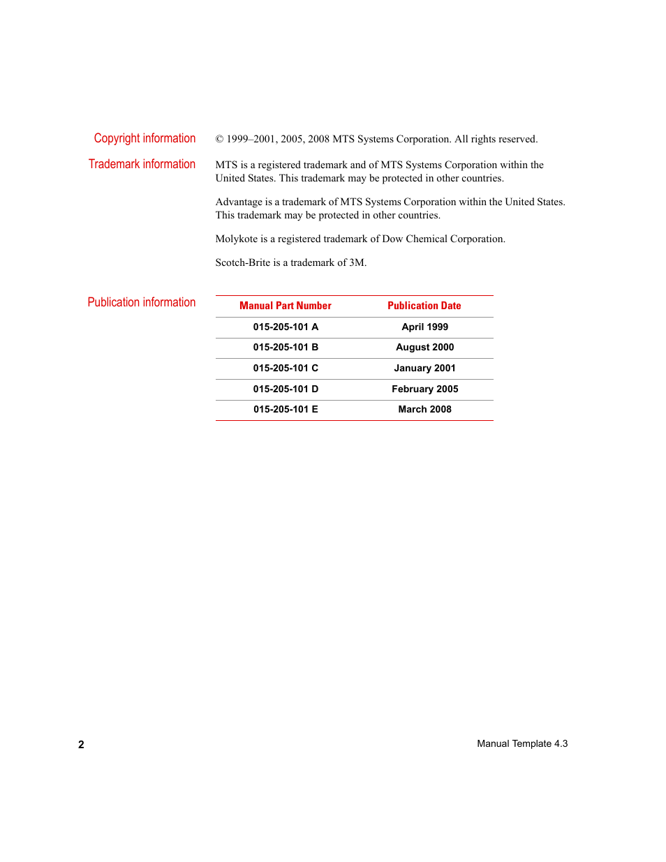 MTS Advantage Screw Action Grip User Manual | Page 2 / 46