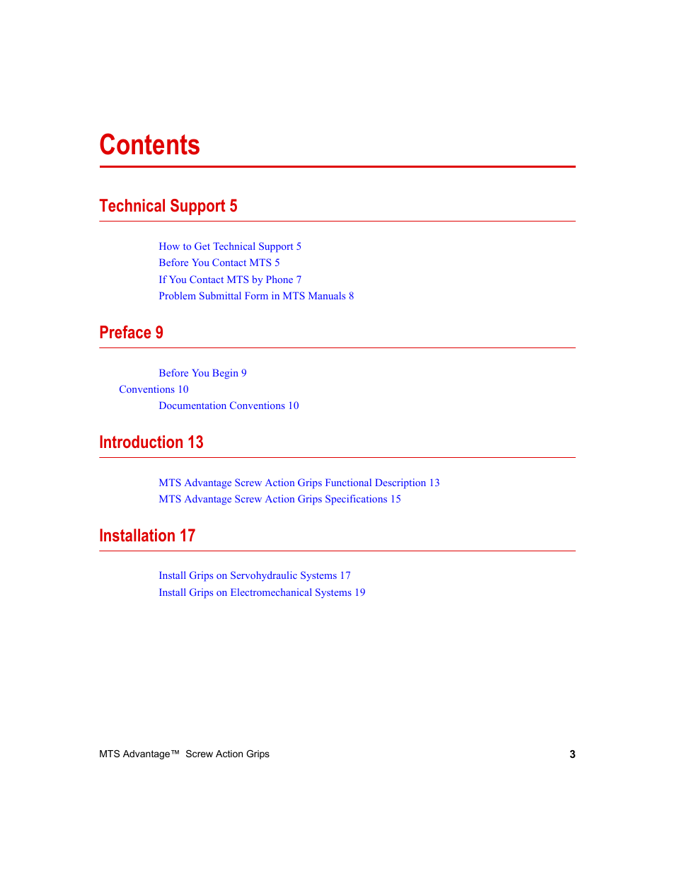 MTS Advantage Screw Action Grip User Manual | Page 3 / 46