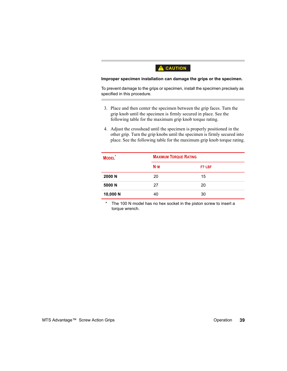 MTS Advantage Screw Action Grip User Manual | Page 39 / 46