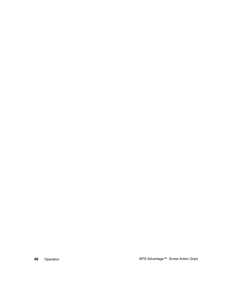 MTS Advantage Screw Action Grip User Manual | Page 40 / 46