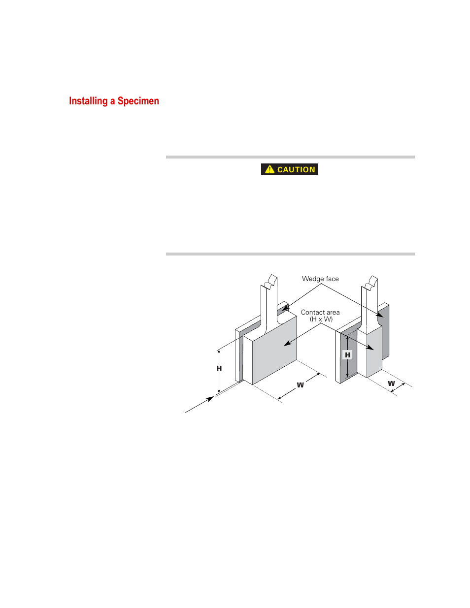 Installing a specimen, Installing a specimen 27 | MTS Advantage Wedge Action Grips User Manual | Page 27 / 34