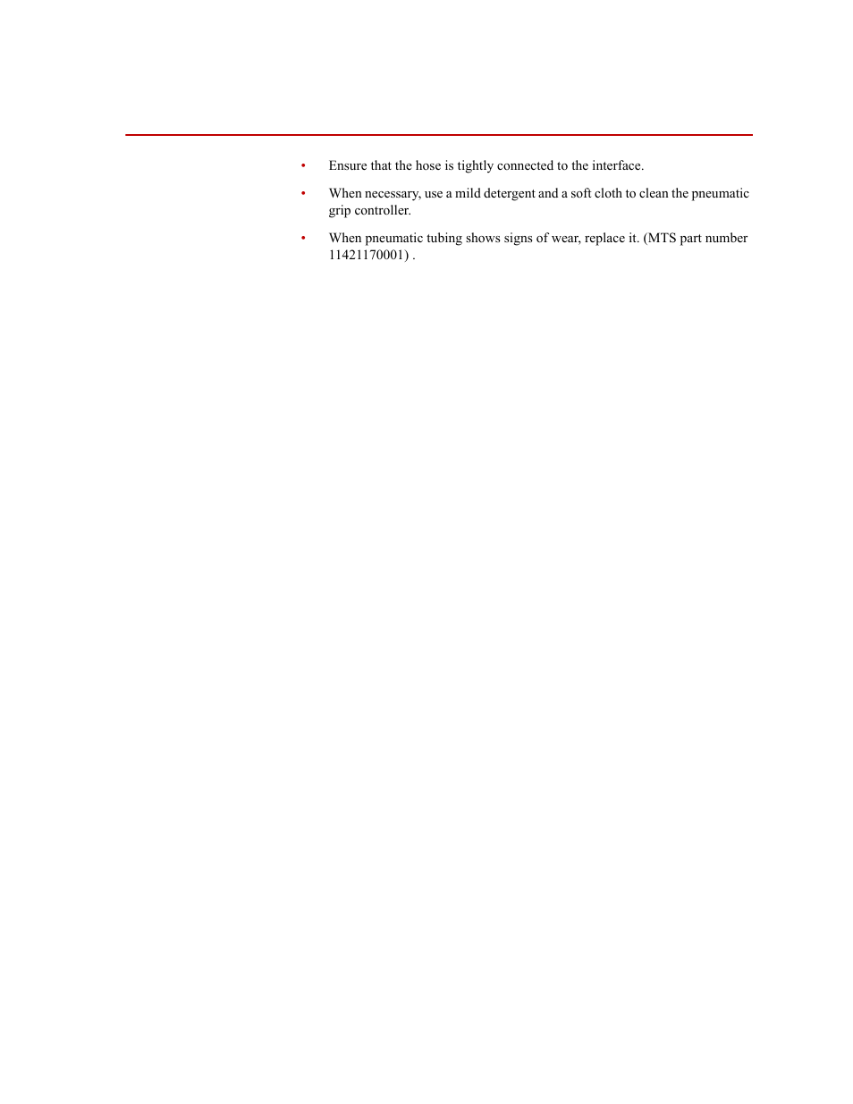 Maintenance, Maintenance 9 | MTS Fundamental Pneumatic Grip Controller User Manual | Page 9 / 12