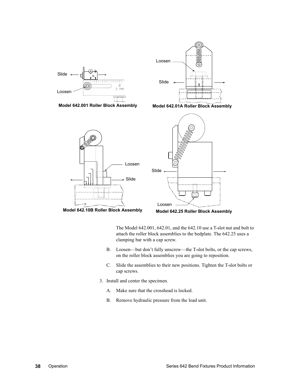 MTS Series 642 Bend Fixtures User Manual | Page 38 / 46