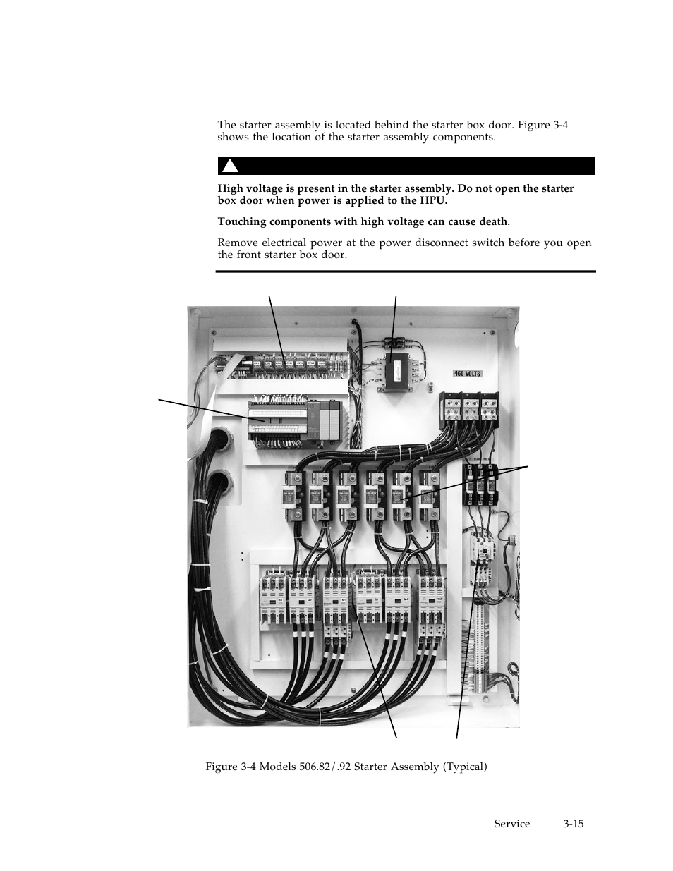 3 starter assembly | MTS Hydraulic Power Unit Model 506-92 User Manual | Page 27 / 49