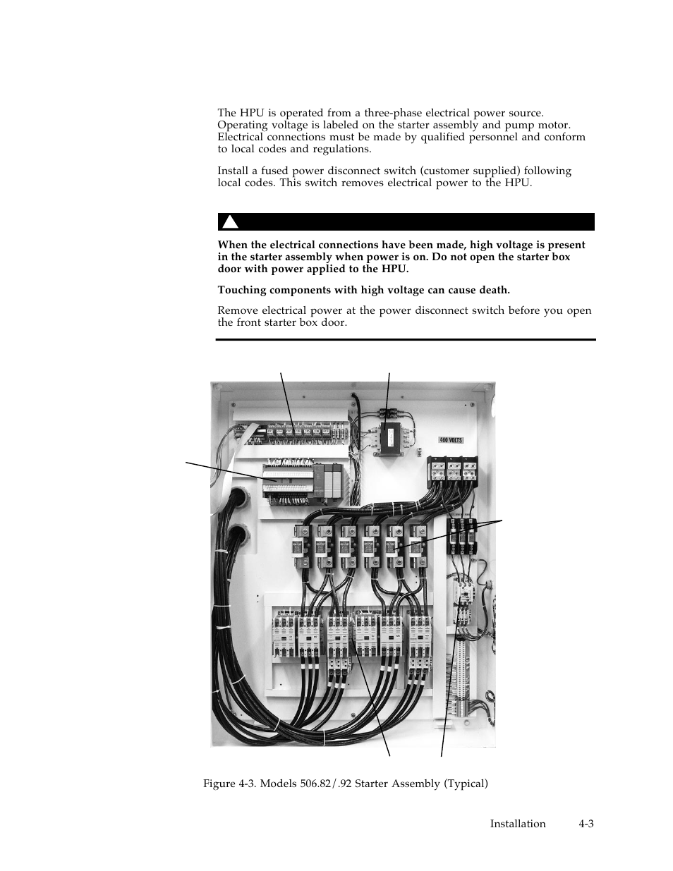 2 electrical connections | MTS Hydraulic Power Unit Model 506-92 User Manual | Page 34 / 49