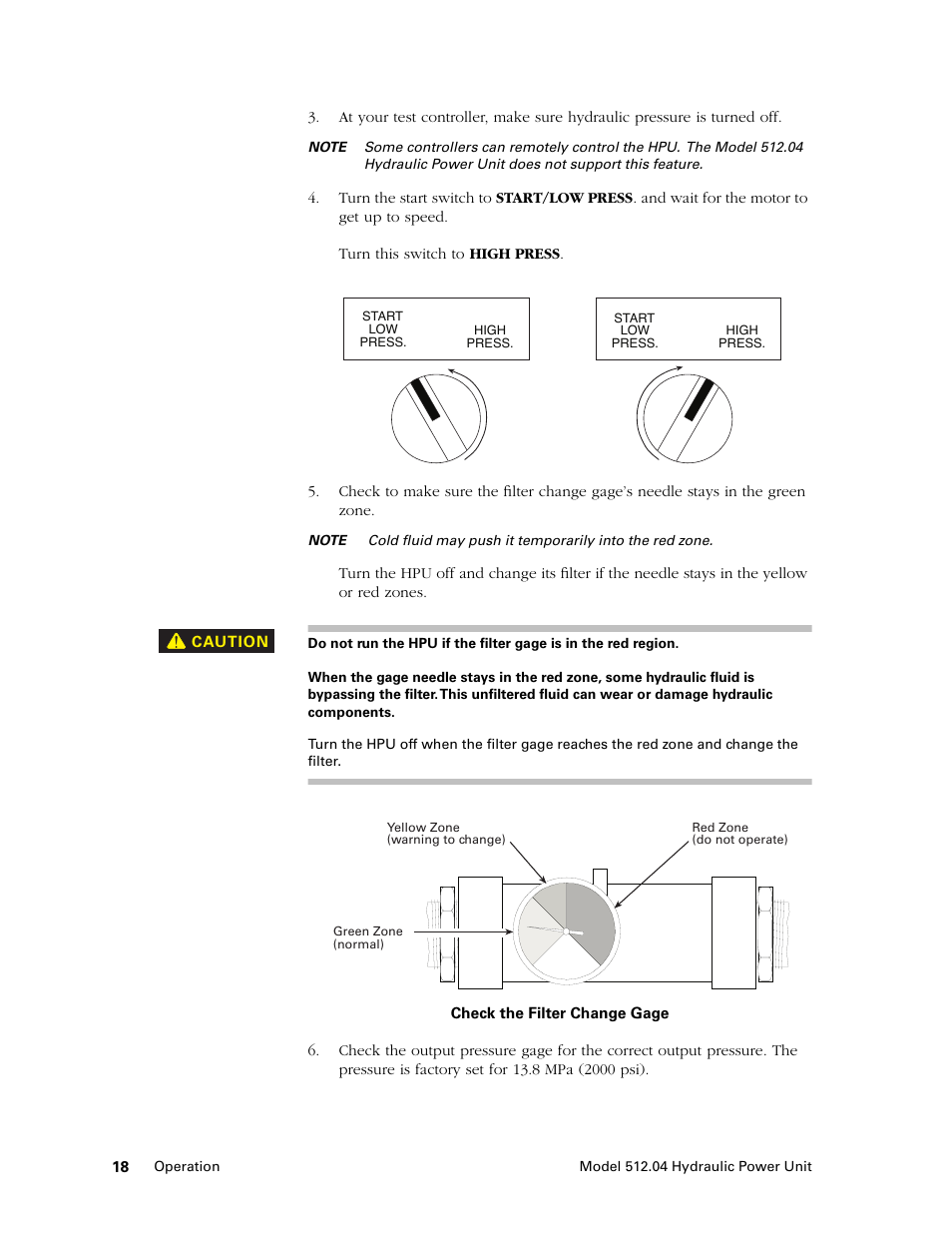 MTS Model 512-04 Hydraulic Power Unit User Manual | Page 18 / 35