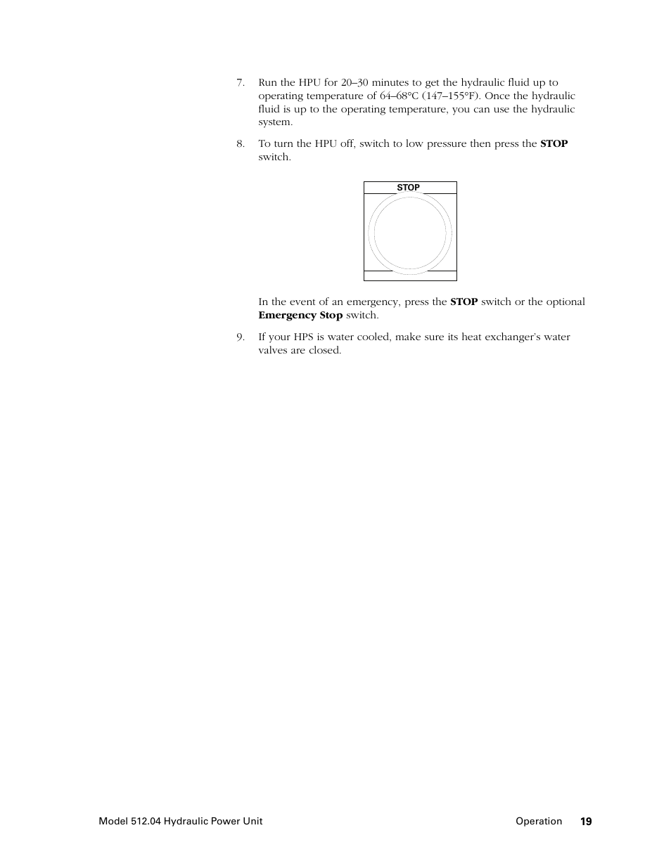 MTS Model 512-04 Hydraulic Power Unit User Manual | Page 19 / 35