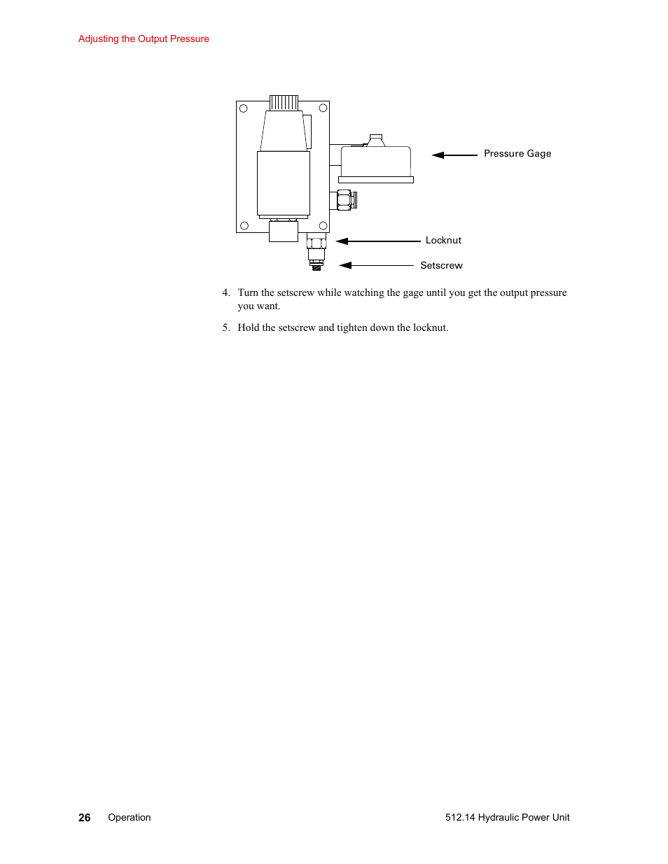 MTS Model 512-14 Hydraulic Power Unit User Manual | Page 26 / 44