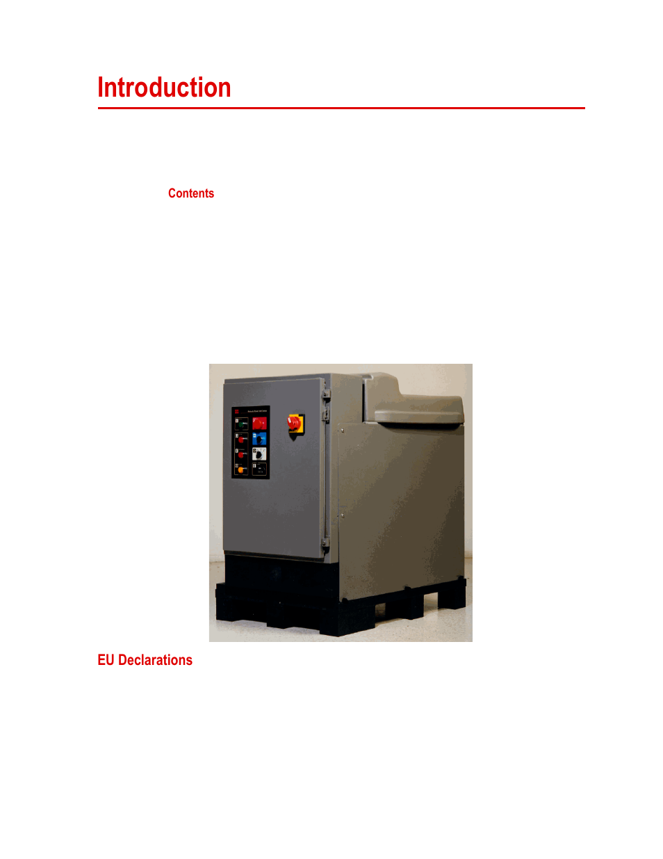 Introduction, Eu declarations, Introduction 13 | Eu declarations 13 | MTS Series 505 SilentFlo Hydraulic Power Unit Model 505-11 User Manual | Page 13 / 90