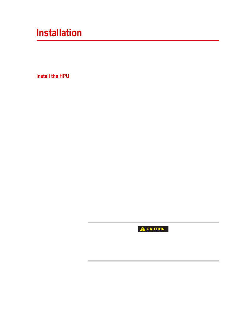 Installation, Install the hpu, Installation 33 | Install the hpu 33 | MTS Series 505 SilentFlo Hydraulic Power Unit Model 505-11 User Manual | Page 33 / 90