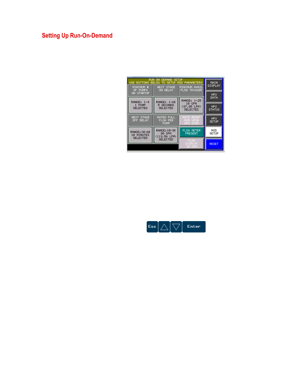 Setting up run-on-demand, Setting up run-on-demand 85 | MTS Series 505 SilentFlo Hydraulic Power Unit Model 505-180 User Manual | Page 85 / 118