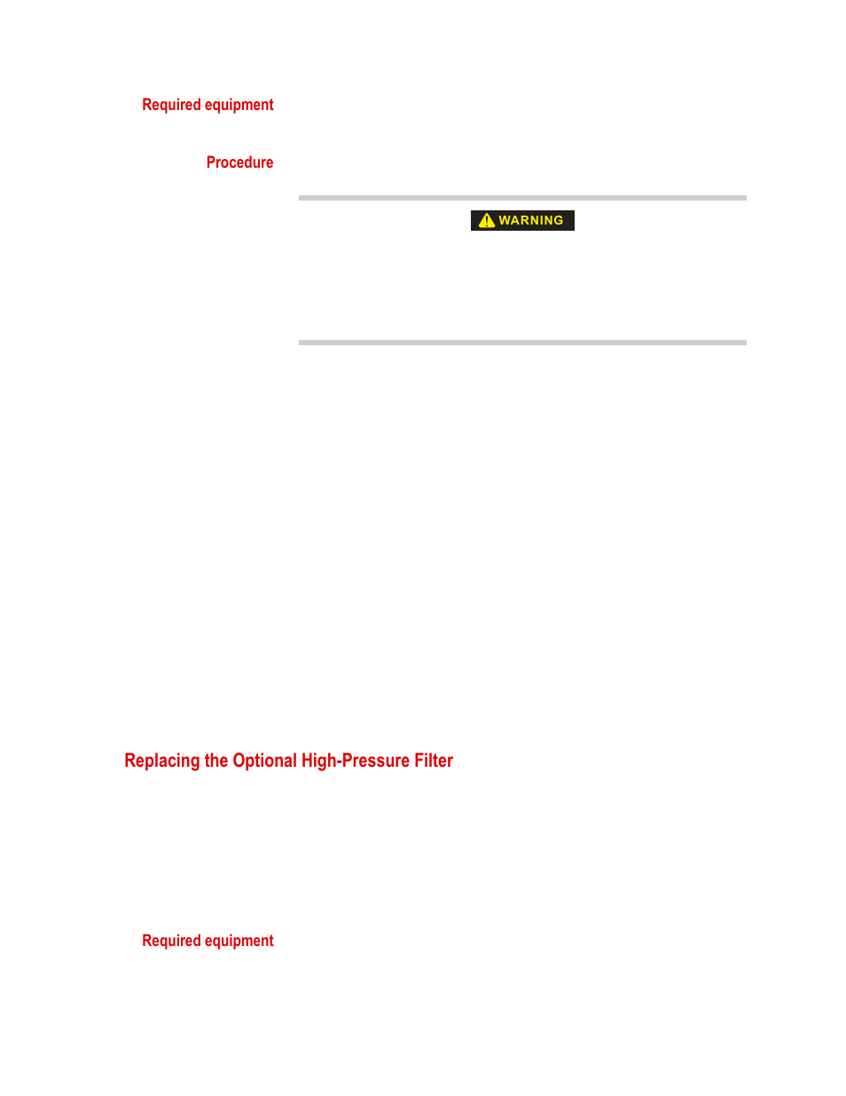 Replacing the optional high-pressure filter, Replacing the optional high-pressure filter 97 | MTS Series 505 SilentFlo Hydraulic Power Unit Model 505-180 User Manual | Page 97 / 118