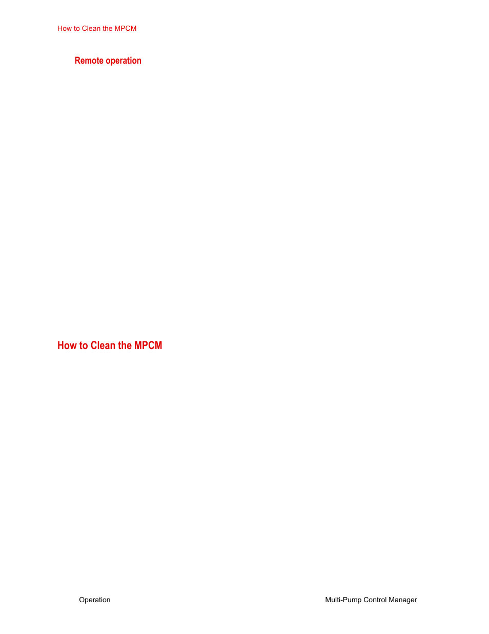 How to clean the mpcm, How to clean the mpcm 34 | MTS Multi-Pump Control Manager User Manual | Page 34 / 40