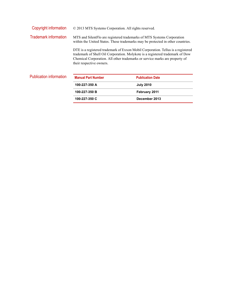 MTS Series 505G2 SilentFlo Hydraulic Power Unit Model 505G2-11 User Manual | Page 2 / 86