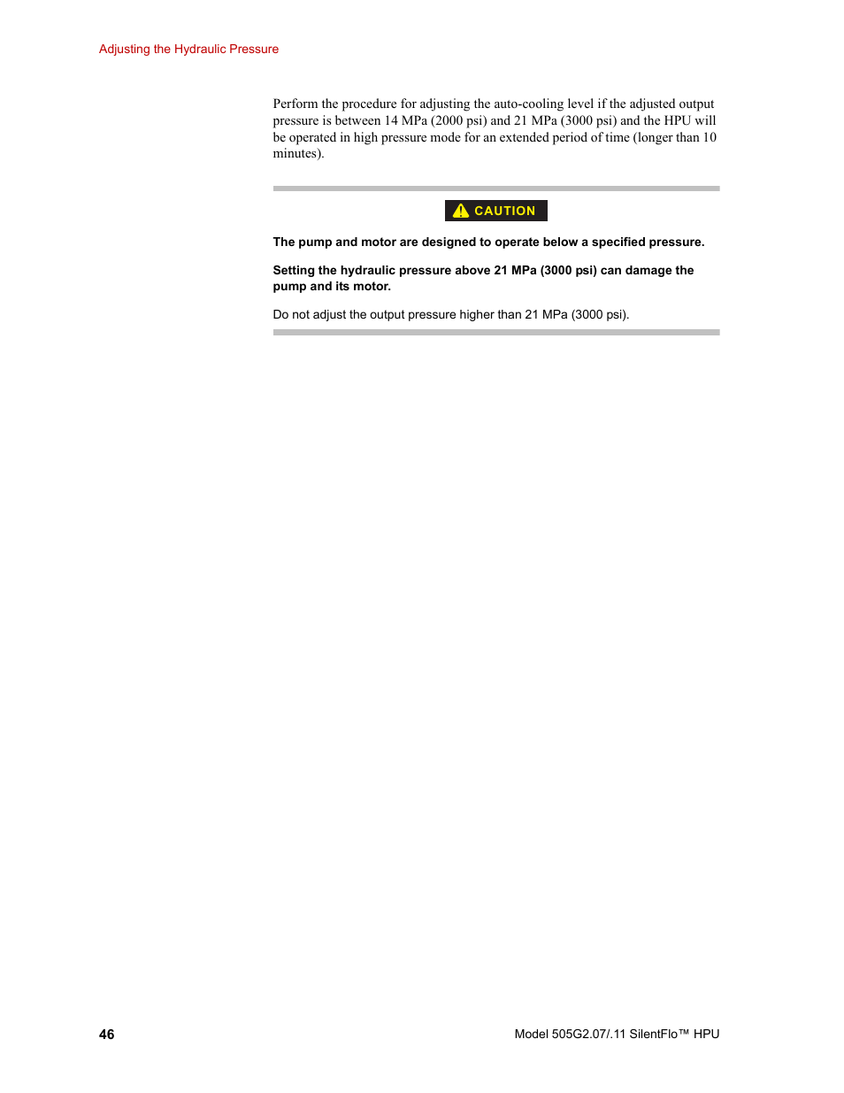 MTS Series 505G2 SilentFlo Hydraulic Power Unit Model 505G2-11 User Manual | Page 46 / 86